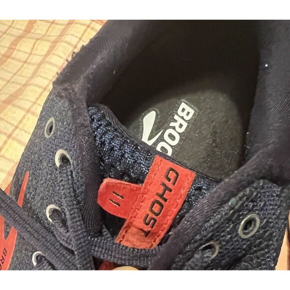 Brooks Mens Ghost 11 1102881D428 Blue Red Running Shoes Sneakers Size 12.5 D GUC - Picture 2 of 16